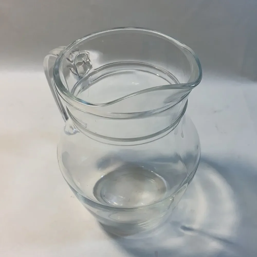 Clear Glass Serving Pitcher Handle Mimosa 22 Ounce Kitchen Bar Accessories  Used